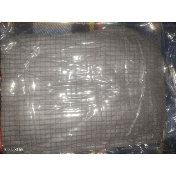 Armless Office Chair Cover Criss Cross Slipcover Stretch Knitted Wide Seat Grey - Picture 9 of 9